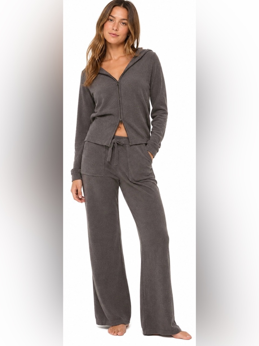 Barefoot Dreams Gray Cozy Chic Ultra Lite Lounge Pants w/Pockets, XL